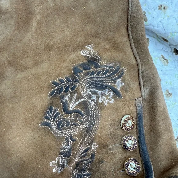 Men's Brown Embroidered Shorts